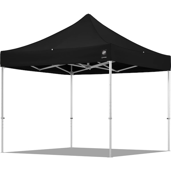 E-Z Up Freedom83 Shelter, 10' W x 10' L, TAA Compliant, Gray Aluminum Frame, Black Top F83KU10BK - main